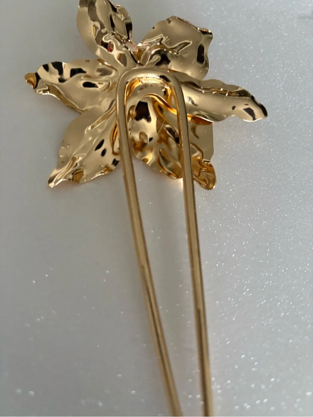 Gold Floral Pearl Brooch Pin for Women